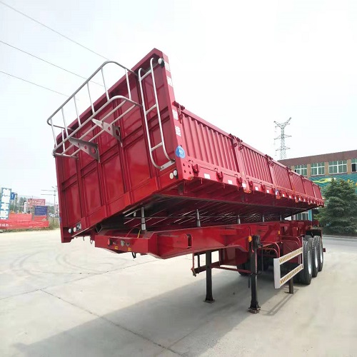 梁山侧翻自卸半挂车